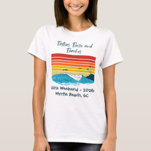 Girls Weekend Matching T-Shirt Anpassbare Strandre