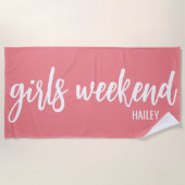 Girls Weekend Monogram Beach Handtuch (Vorderseite)