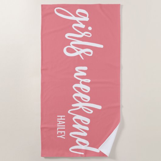 Girls Weekend Monogram Beach Handtuch (Vorderseite)