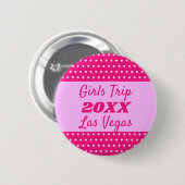 Girls Weekend Niedlich Pink Polka Dot Best Friend Button (Vorne & Hinten)