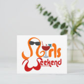 Girls Weekend Party Postkarte (Stehend Vorderseite)