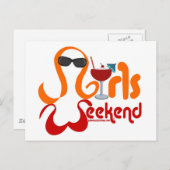 Girls Weekend Party Postkarte (Vorne/Hinten)