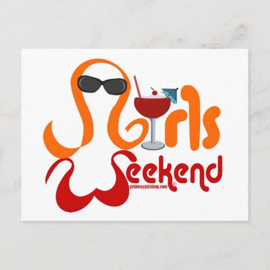 Girls Weekend Party Postkarte (Vorderseite)