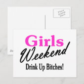 Girls Weekend Postkarte (Vorne/Hinten)