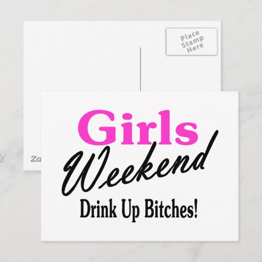 Girls Weekend Postkarte (Vorne/Hinten)