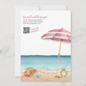 Girls Weekend QR Code Beach Junggeselinnen-Abschie Einladung (Rückseite)