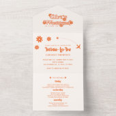 Girls Weekend Retro Junggeselinnen-Abschied All In One Einladung (Innen Boden)