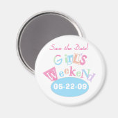 Girl's Weekend Save the Date Magnet (Vorderseite/Rückseite)