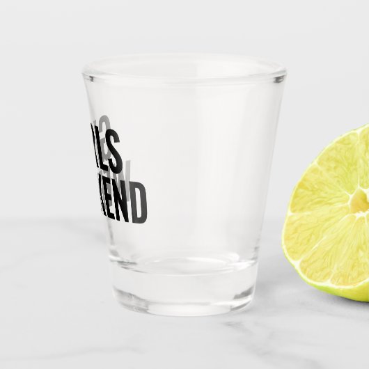 Girls Weekend Schwarze Typografie Shotglas Schnapsglas (Rechts)