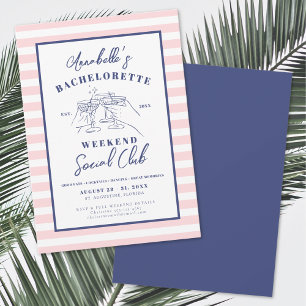 Girls Weekend Social Club Junggeselinnen-Abschied Einladung