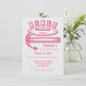 Girls Weekend Tour Las Vegas Einladung (Stehend Vorderseite)