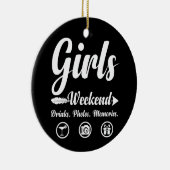 Girls Weekend Vacation Drinks Fotos Memories Keramik Ornament (Rechts)