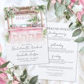 Girls Weekend Watercolor Beach Bachelorette Party Einladung