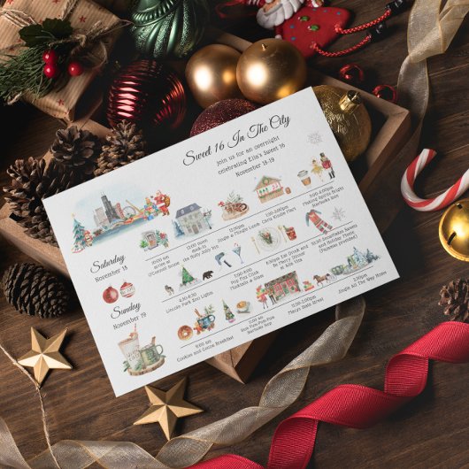 Girls Weekend | Weihnachten in Chicago Einladung