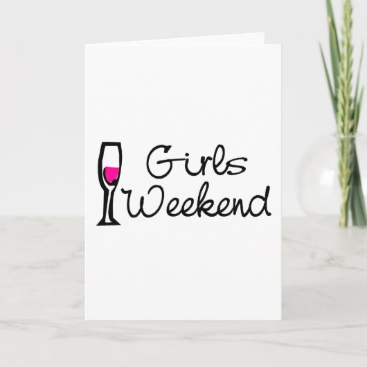 Girls Weekend Wein Karte (Vorderseite)