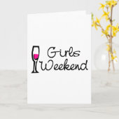 Girls Weekend Wein Karte (Gelbe Blume)