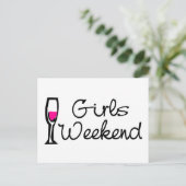 Girls Weekend (Wein) Postkarte (Stehend Vorderseite)