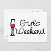 Girls Weekend (Wein) Postkarte (Vorne/Hinten)