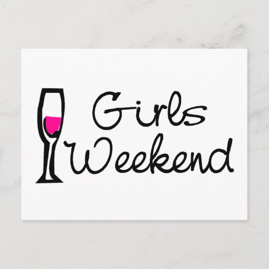Girls Weekend (Wein) Postkarte (Vorderseite)
