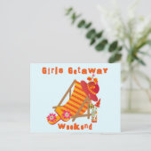 Girls Weggehen Wochenende T - Shirt und Geschenke Postkarte (Stehend Vorderseite)