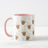 Girls Weihnachts Rentier Snowflakes Pattern Gold Tasse (Links)