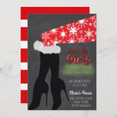 Girls Weihnachtscocktail Party Einladung (Vorne/Hinten)