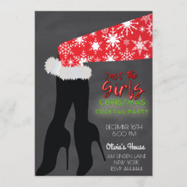 Girls Weihnachtscocktail Party Einladung