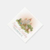 Girls Whimsical Fairytale Kindergeburtstag Serviette (Ecke)