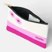 Girls white pink daisy simple  zubehörtasche (Offen)