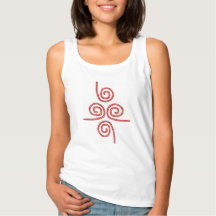 Girls White Tank Top mit rotem Design