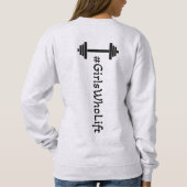 #Girls Who Lift Barbell Sweatshirt (Rückseite)
