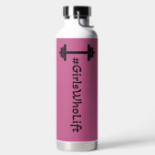 #Girls Who Lift Barbell Water Flasche (links)