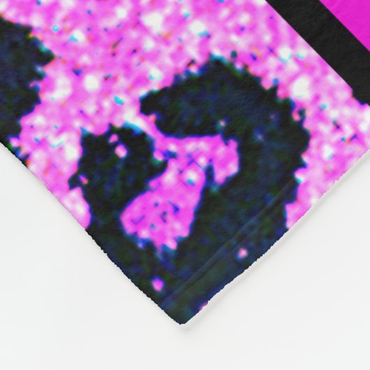 Girls "Wild About Cheer" Pink Leopard Fleecedecke (Ecke)