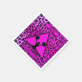 Girls "Wild About Cheer" Pink Leopard Serviette (Ecke)