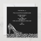 Girls Wild Night Out Pink Shoes Champagne Einladung (Rückseite)