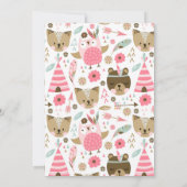 Girls Wild One Baby Shower Einladung (Rückseite)