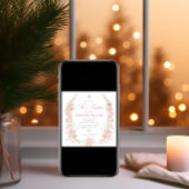 Girls Wildblume Aquarelltaufe Einladung