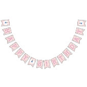 Girls Winter Wonderland Niedlich Pinguin Pink Gebu Wimpelkette (Alle)