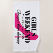 Girls-Wochenende Ausflug Tropisches Reiseziel Stil Strandtuch (Vorderseite)