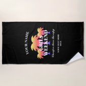 Girls Wochenende billiger als Therapie-lustiges Ge Strandtuch (Vorderseite)