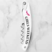 Girls-Wochenende Party-Korkwein-Flaschenöffner Kellnermesser (Vorderseite)