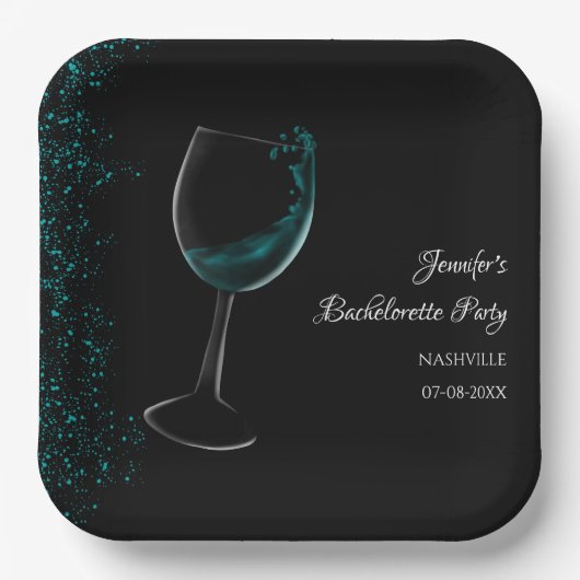 Girls-Wochenendmocktail Junggeselinnen-Abschied bl Pappteller (Vorderseite)