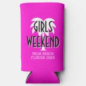 Girl's Wochenendtrip personalisiert pink Selters Dosenkühler (Vorderseite)