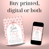 Girls wollen einfach nur ein rosa Bow sein erster  Einladung