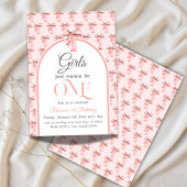 Girls wollen einfach nur ein rosa Bow sein erster  Einladung