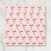 Girls wollen einfach nur ein rosa Bow sein erster  Geschenkanhänger (Rückseite)