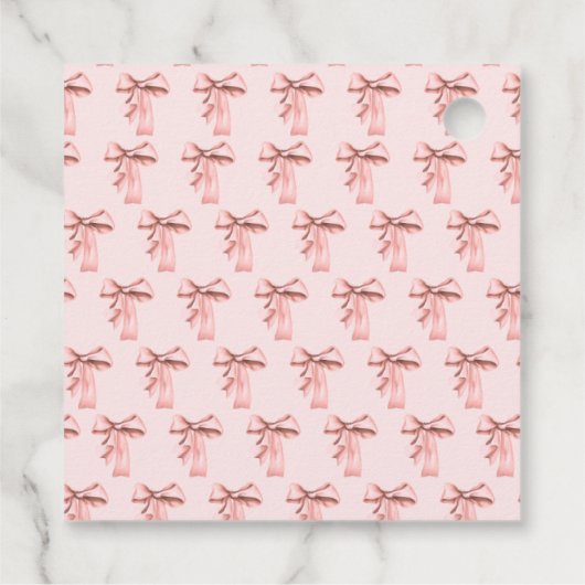 Girls wollen einfach nur ein rosa Bow sein erster Geschenkanhänger (Rückseite)