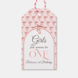 Girls wollen einfach nur ein rosa Bow sein erster Geschenkanhänger