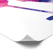 Girls Womens Personalisiert Hockey Player Wasserfa Poster (Ecke)