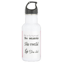 Girls Women's Positive Water Flasche